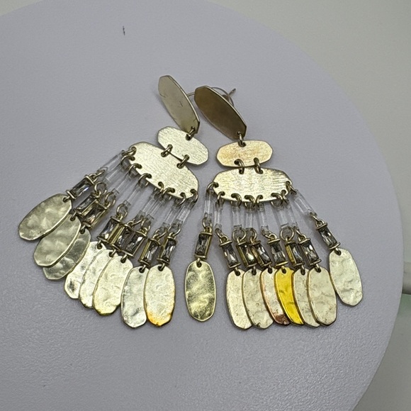 Kendra Scott Nicola 14k plated Gold Chandelier Earrings - Picture 8 of 11